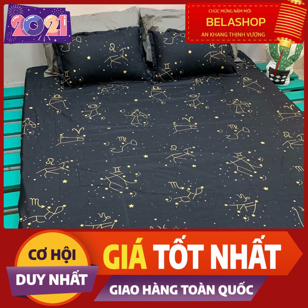 [Bộ ga gối 3 món]Bộ Ga Gối Cotton PoLy Hàn Quốc 1m2,1m4,1m5,1m6,1m8,cung hoàng đạo