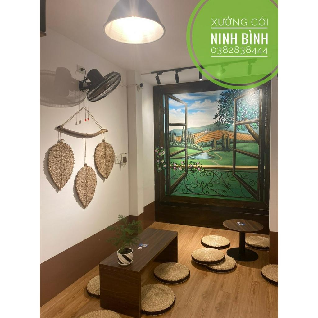 Set đĩa cói treo tường Decor,Trang trí phòng khách,Quán Cafe.