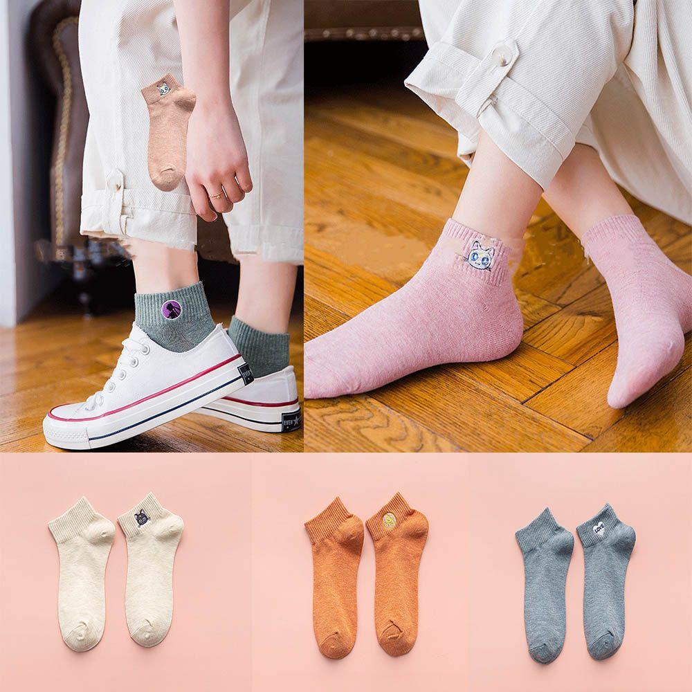 Okdeals Tất Ngắn Nữ ​ Áo Cotton Kiểu Hàn Quốc Thiết Kế Mới Đáng Yêu Cho Nữ