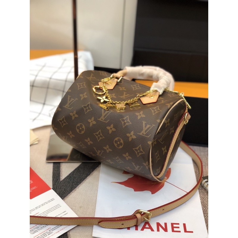 Túi trống super mini hoa nâu size 20cm