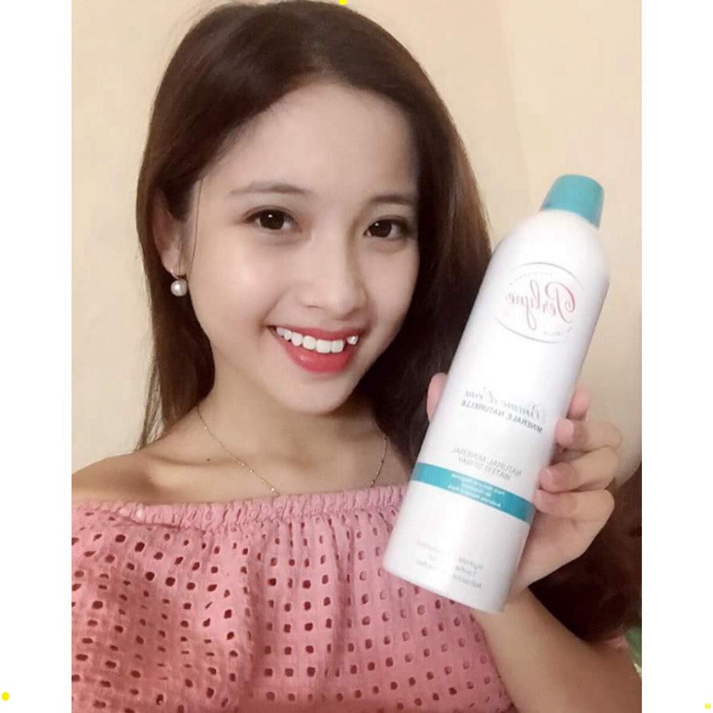 Xịt khoáng nền giữ lớp trang điểm khóa phấn, xịt dưỡng da giàu khoáng chất perlyne natural mineral water spray klk