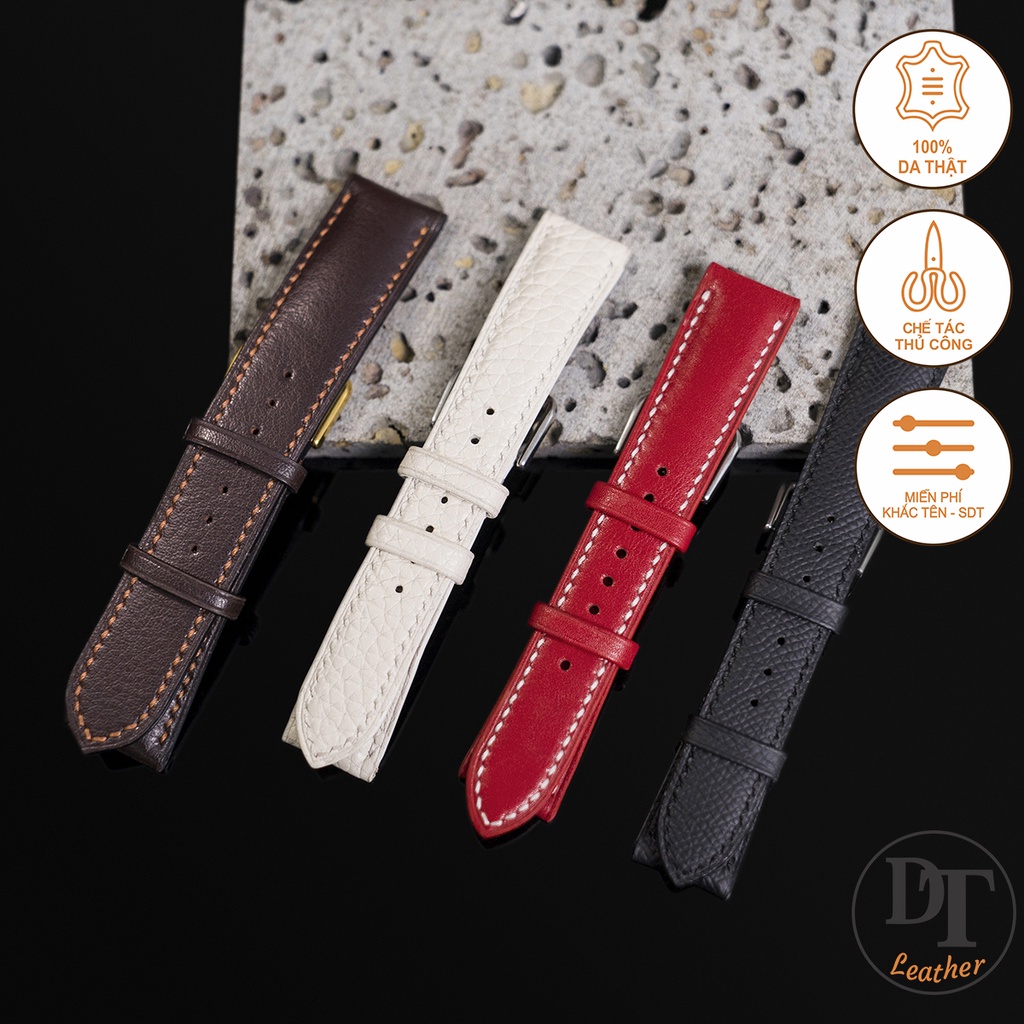 Dây da Đồng Hồ Handmade - Da Bò Cao Cấp - Chế Tác Thủ Công