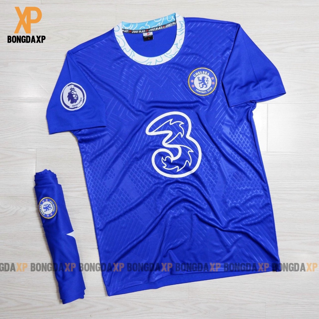 Quần áo bóng đá, đồ đá banh CLB Chelsea Xanh Bích Mới Vải thun lạnh cao cấp