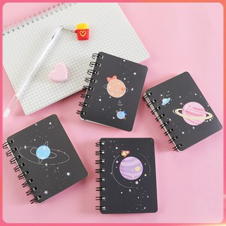 Sổ tay A7 mini bỏ túi in hình hành tinh dùng cho học sinh