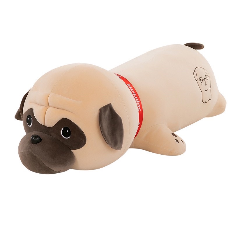 Gấu Bông Chó Pug Nằm Mềm Mịn - Gối Ôm Chó - Gấu Bông Mina