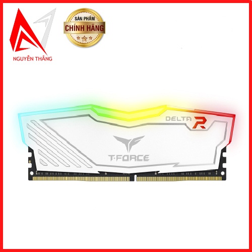 Ram máy tính Team T-Force Delta White RGB 8GB 3200MHz new chính hãng