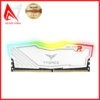 Ram máy tính team t-force delta white rgb 8gb 3200mhz new chính hãng
