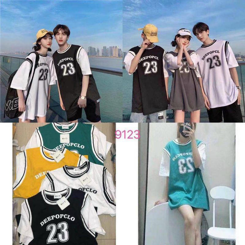 Áo thun bóng chày unisex, form rộng phong cách Hàn Quốc