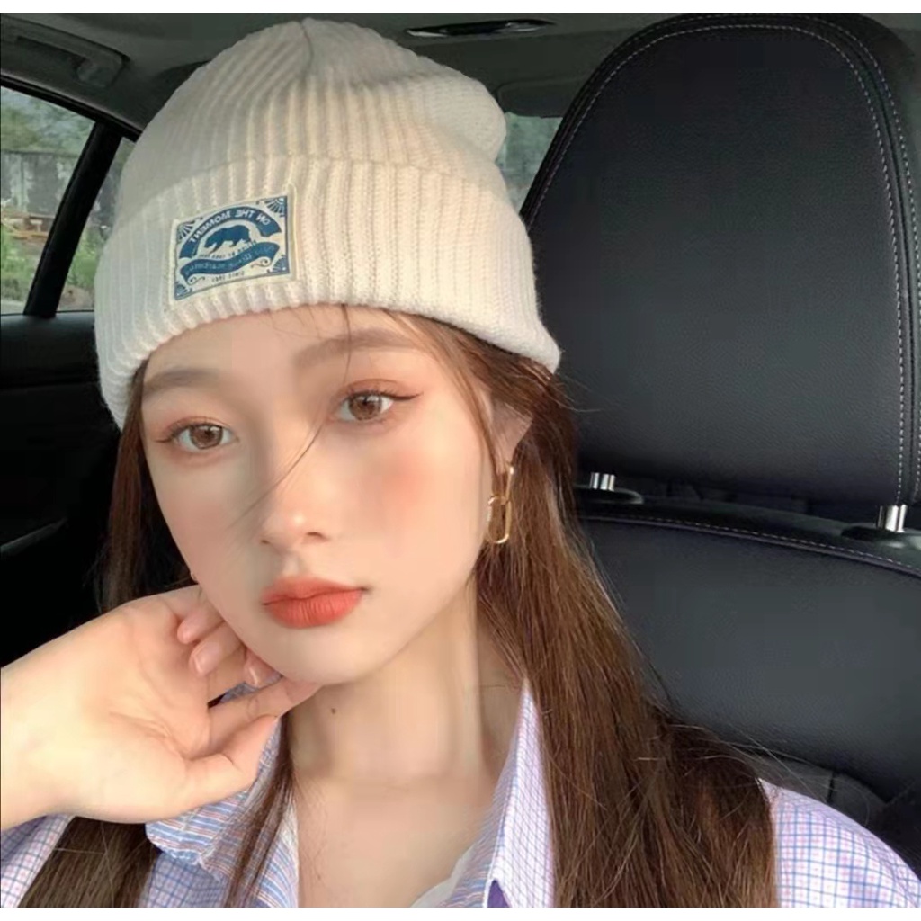 Mũ Len Nam Nữ Tag Vuông Phong Cách Nón Len Beanie Thời Trang Hàn Quốc Nhiều Màu Sắc Vinatge Chất Len Dày Siêu Ấm Áp