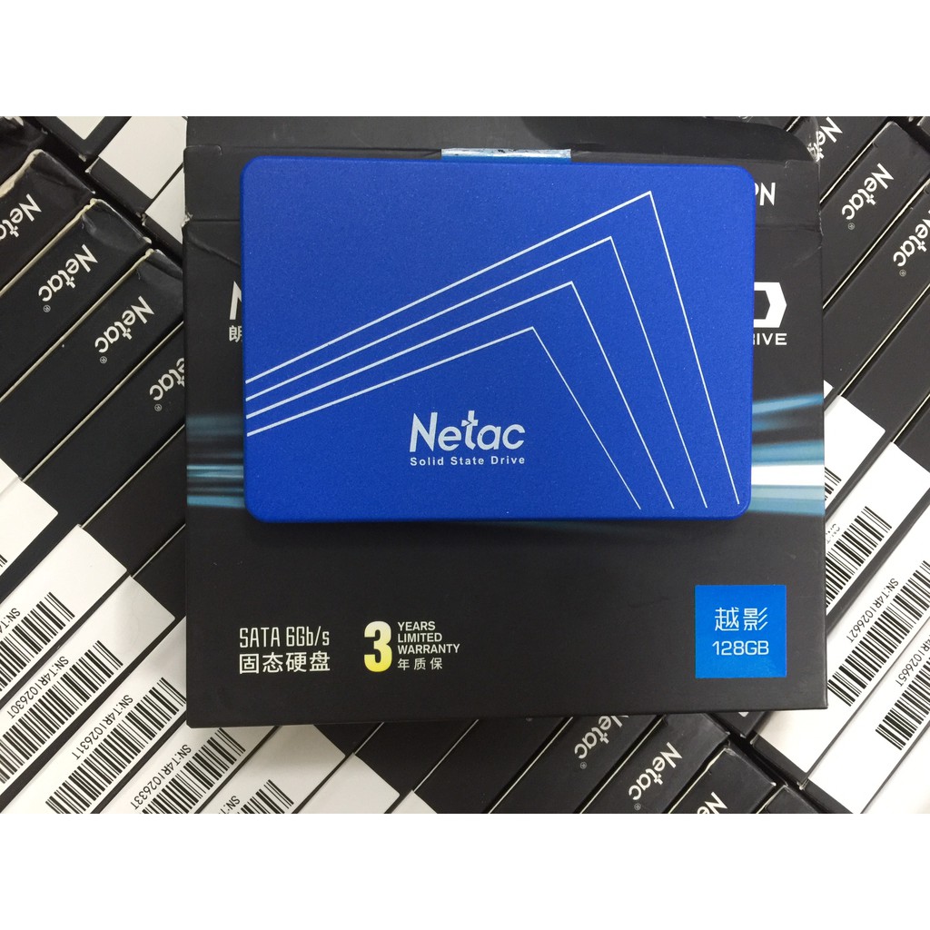 SSD NETAC 128G 2.5'' sata tốc độ sử lý siêu nhanh 6Gb/s bảo hành 36 tháng lỗi 1 đổi 1