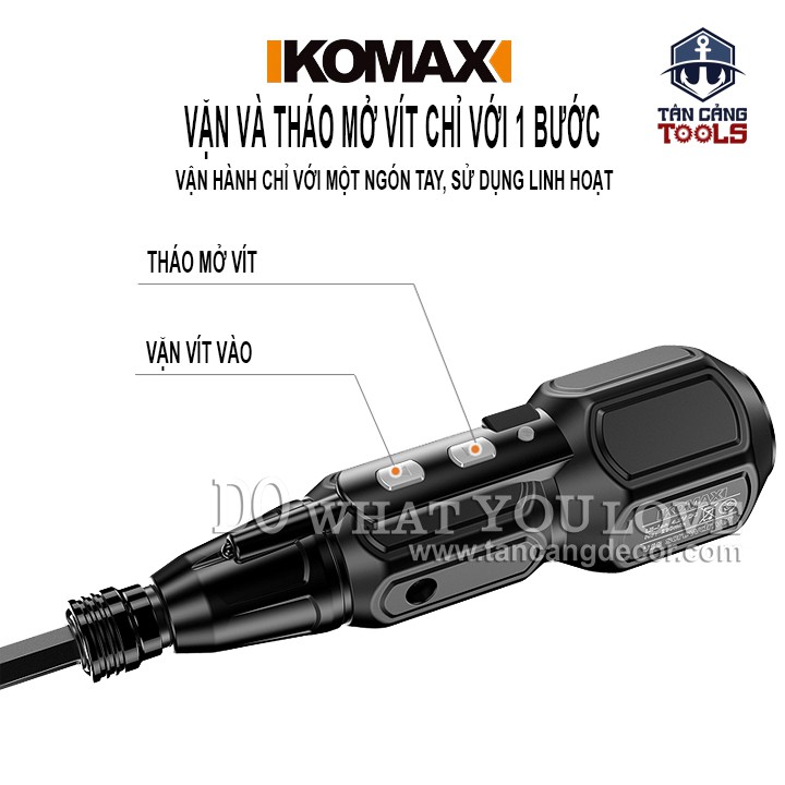 Tuốc Vít Điện Tử Sạc USB Komax 4.2V