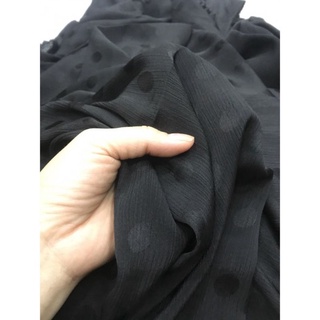 Vải voan lụa chấm bi mềm mịn rũ siêu xinh_1m