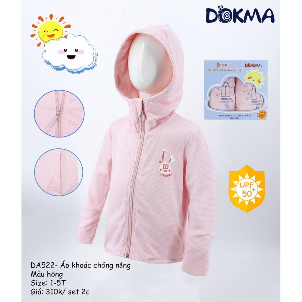 Dokma - Áo chống nắng trẻ em 1-10Y DA522