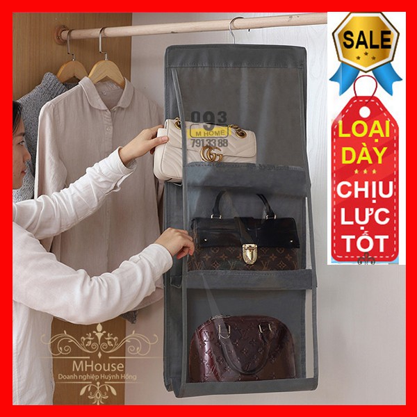 Túi Treo Bảo Vệ Túi Xách, Giỏ Xách 6 Ngăn Tiện Lợi Kích Thước 90*35cm