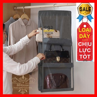 Túi Treo Tường Giỏ Đa Năng, Giá Treo Túi Xách 6 Ngăn Size 90x35 Cm