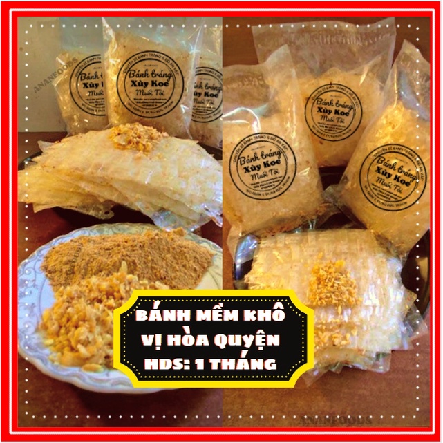 Bánh Tráng Trộn Phơi Sương Xì Ke  Tây Ninh Muối Nhuyễn Xike Muối Tỏi - Ananfoods - 10 BỊCH - ĐỘC QUYỀN