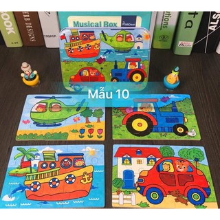 Ghép Hình Puzzle Tổng Hợp (1 hộp ghép dc 4 Tranh)