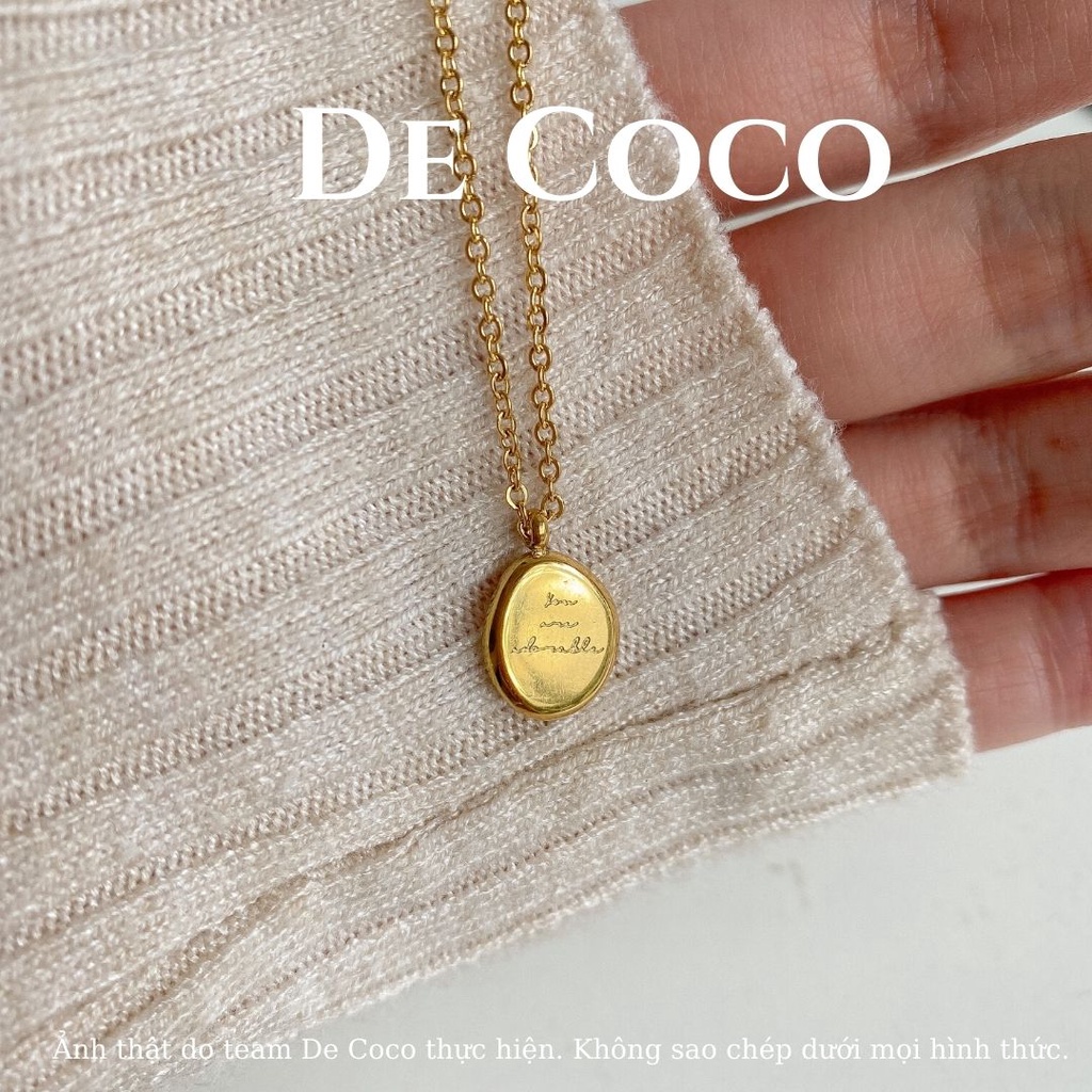 [KHÔNG ĐEN GỈ] Vòng cổ titan Golden Stone De Coco decoco.accessories