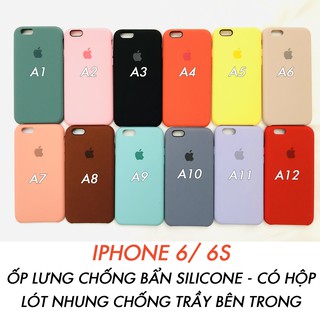 ỐP LƯNG ip 6 6S CHỐNG BẨN SILICONE IP - CÓ HỘP - LÓT NHUNG CHỐNG TRẦY [HOCO ĐÀ NẴNG]