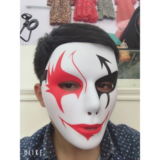 mặt nạ hóa trang vẽ kẻ đỏ đen mã DKQ50 U2W