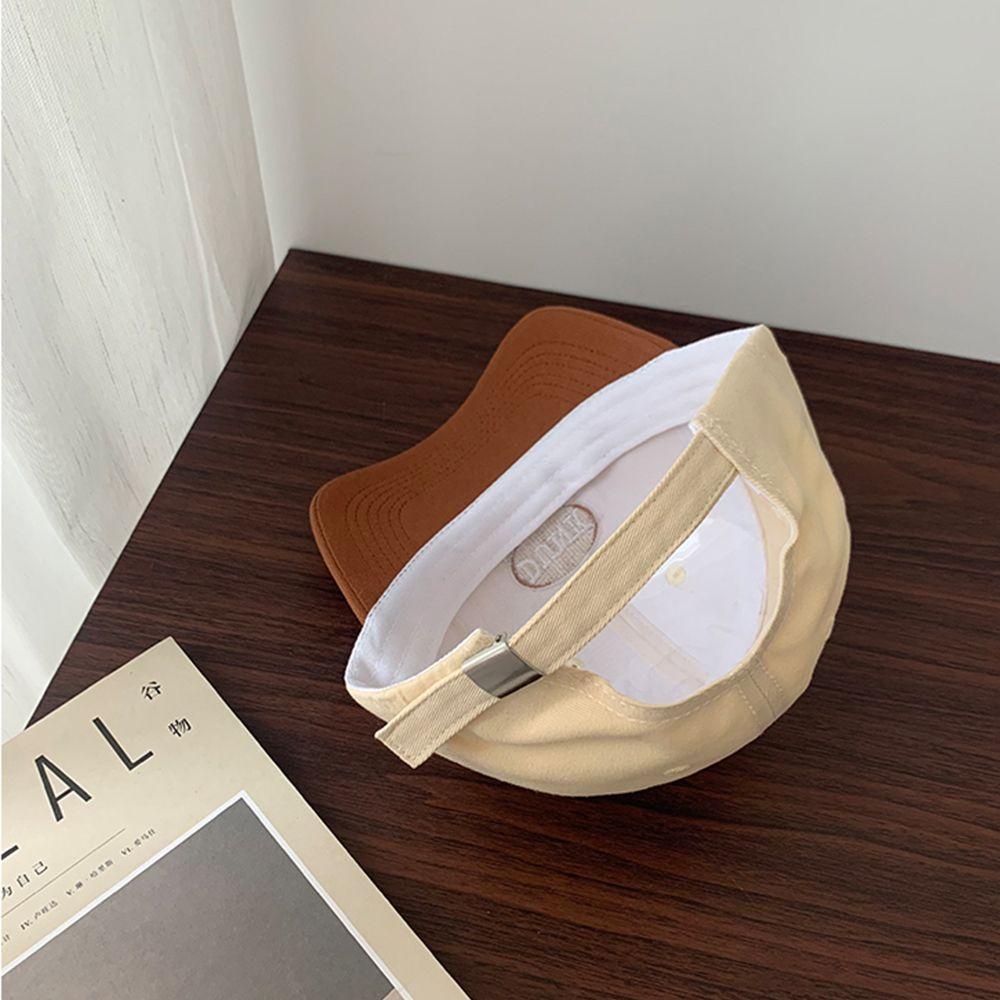 QQMALL Mũ Lưỡi Trai Cotton Thiết Kế Thời Trang Phong Cách Retro Hàn Quốc