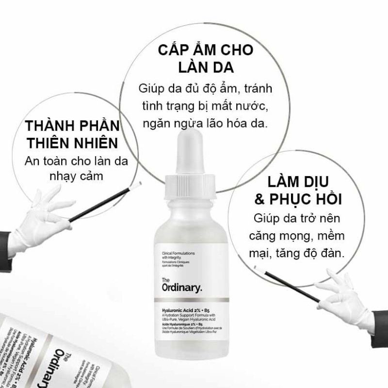 Tinh chất cấp nước, phục hồi da The o rdinary Hyaluronic Acid 2% + B5