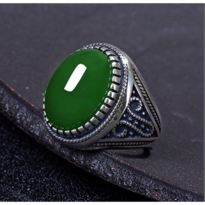 Nhẫn Đeo Tay Kim Loại Đính Đá Zircon Onyx Sang Trọng Cho Nam