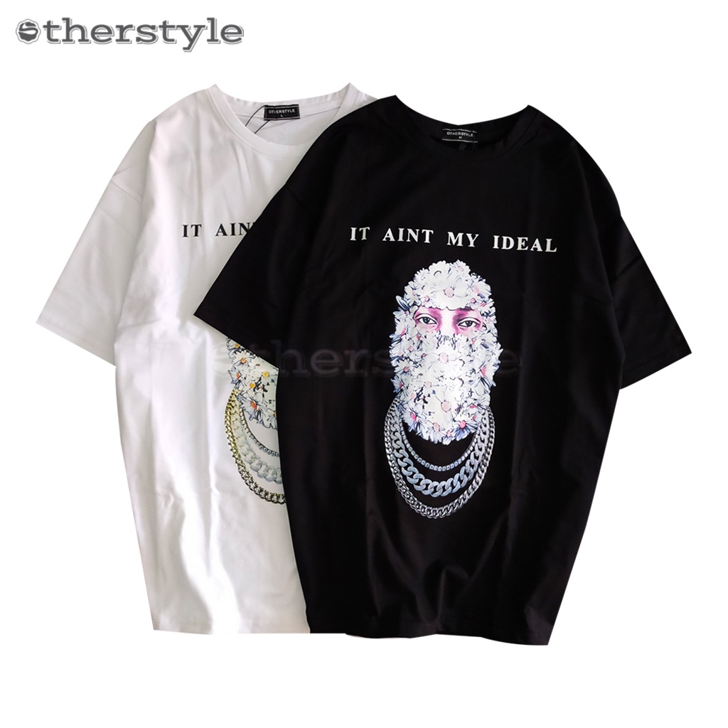 Áo thun unisex tay lỡ form rộng mặt nạ v4, áo phông phom rộng cổ tròn chất cotton mềm mịn giá rẻ thương hiệu Otherstyle