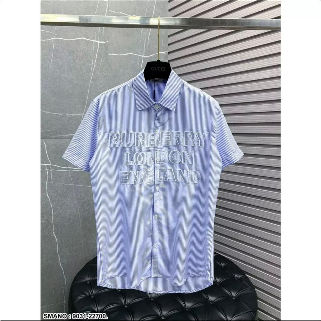 Áo Sơ Mi BURBERRY LONDON ENGLAND Dài Tay Thêu Chữ Cao Cấp