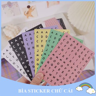1 bìa Sticker trang trí sổ đủ các màu