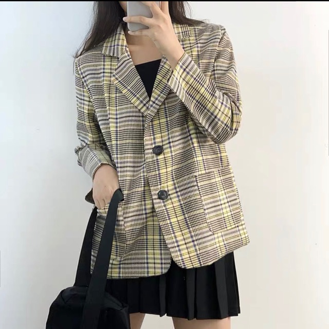 ÁO KHOÁC BLAZER PHỐI SỌC VÀNG có kèm hình thật ở cuối
