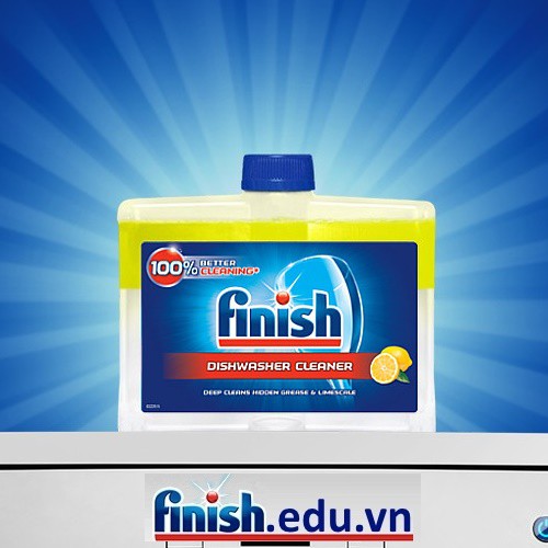 Nước vệ sinh máy rửa bát Finish 250ml [ RẺ VÔ ĐỊCH ], Dung dịch tẩy rửa vệ sinh cặn canxi dầu mỡ Finish cho máy