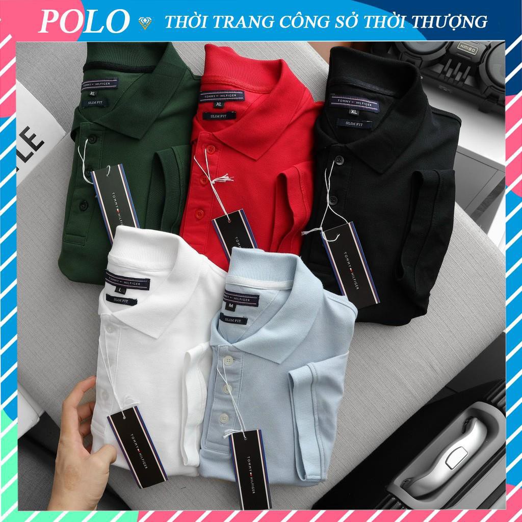 Áo Polo Nam Cổ Bẻ Vải Cotton Cao Cấp Họa Tiết Ngôi Sao, Áo Nam Có Cổ 5 Màu Basic Hàng Xuất Khẩu Form Đẹp Thoáng Mát