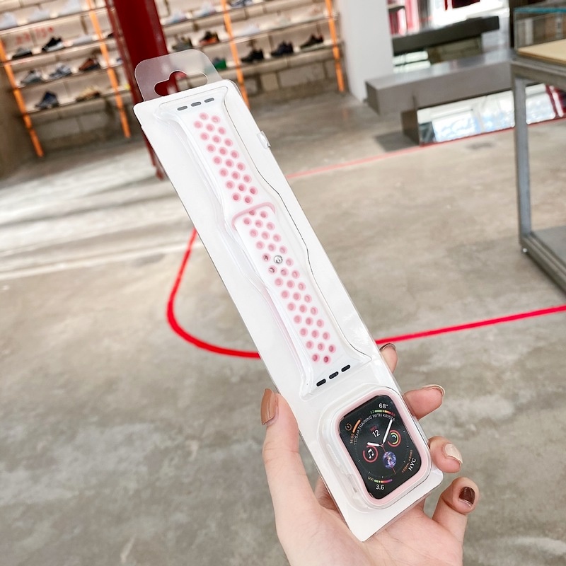 Ốp Dây Đeo Bằng Silicone TPU Cho Đồng Hồ Thông Minh Apple Watch Band 45MM 41MM Series 7