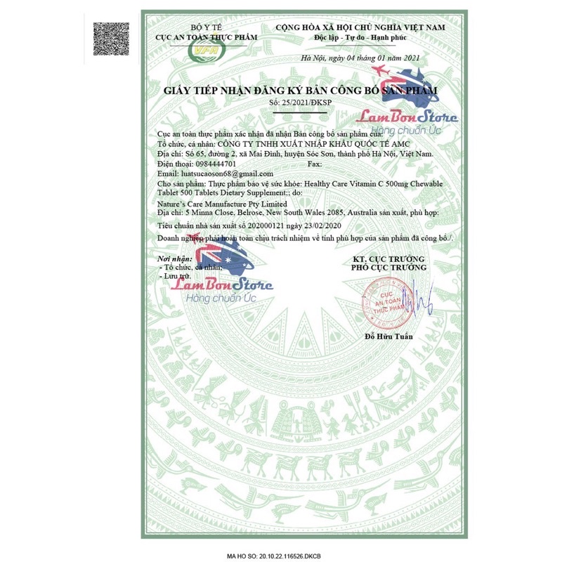 Viên uống Vitamin C 500mg Healthy Care Úc
