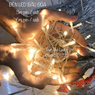 Dây đèn LED đầu đũa 3m / 6m / 10m xài pin hoặc đầu usb