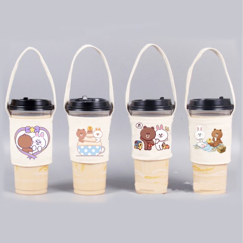 Túi treo cốc gấu dâu tây lotso gấu brown TTCI4  gấu cherry cup holder Gấu trúc manh lan hoa hoa phúc bảo Panda biz