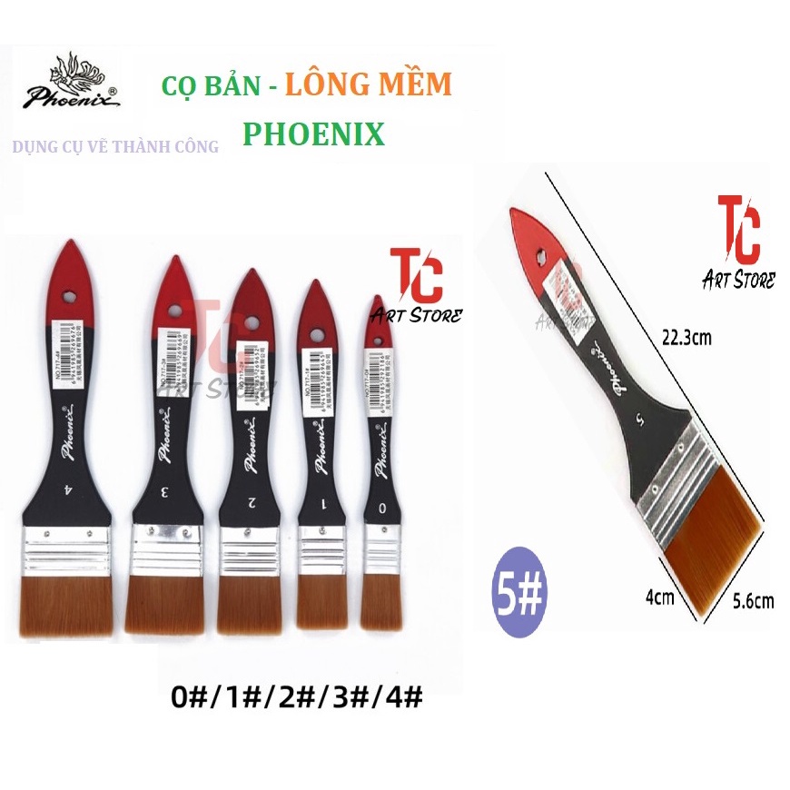 Cọ bản ngang đầu bằng Phoenix Mã No.717