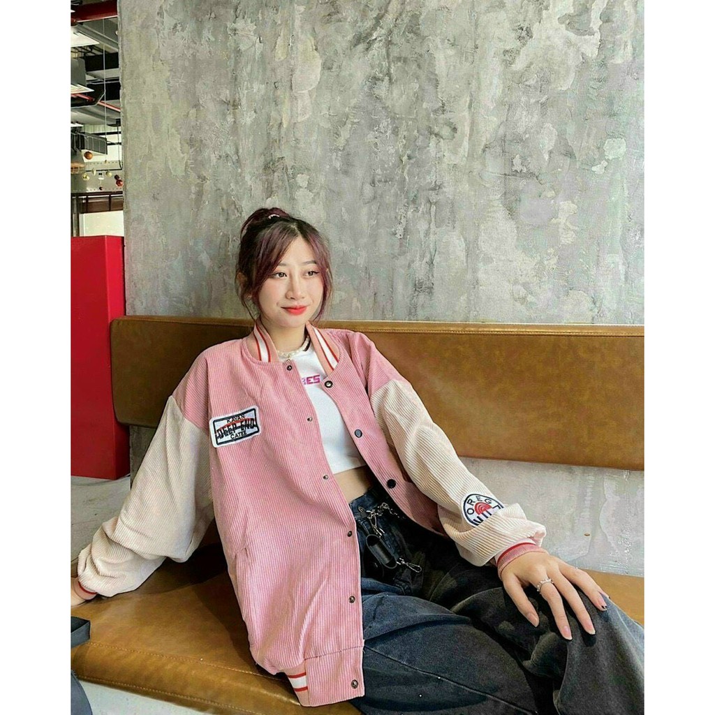 ÁO KHOÁC NHUNG NAM NỮ UNISEX KIỂU BOOMBER THÊU LOGO DEEP VIỀN TAY ĐỦ MÀU HỒNG, ĐEN, XANH CAO CẤP UTI ĐỦ SIZE | BigBuy360 - bigbuy360.vn