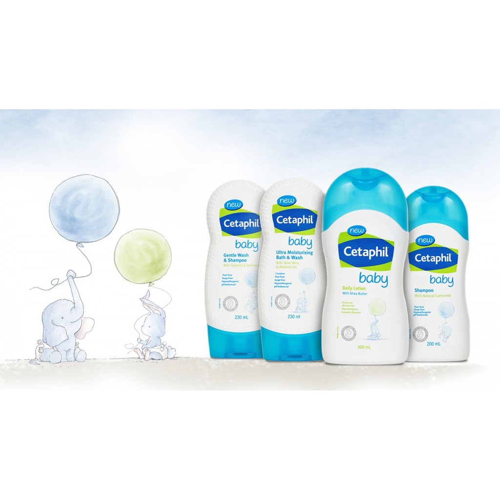 [Mã BMBAU50 giảm 7% đơn 99K] [230ml] Sữa tắm gội cho bé Cetaphil Baby Wash &amp; Shampoo 230ml