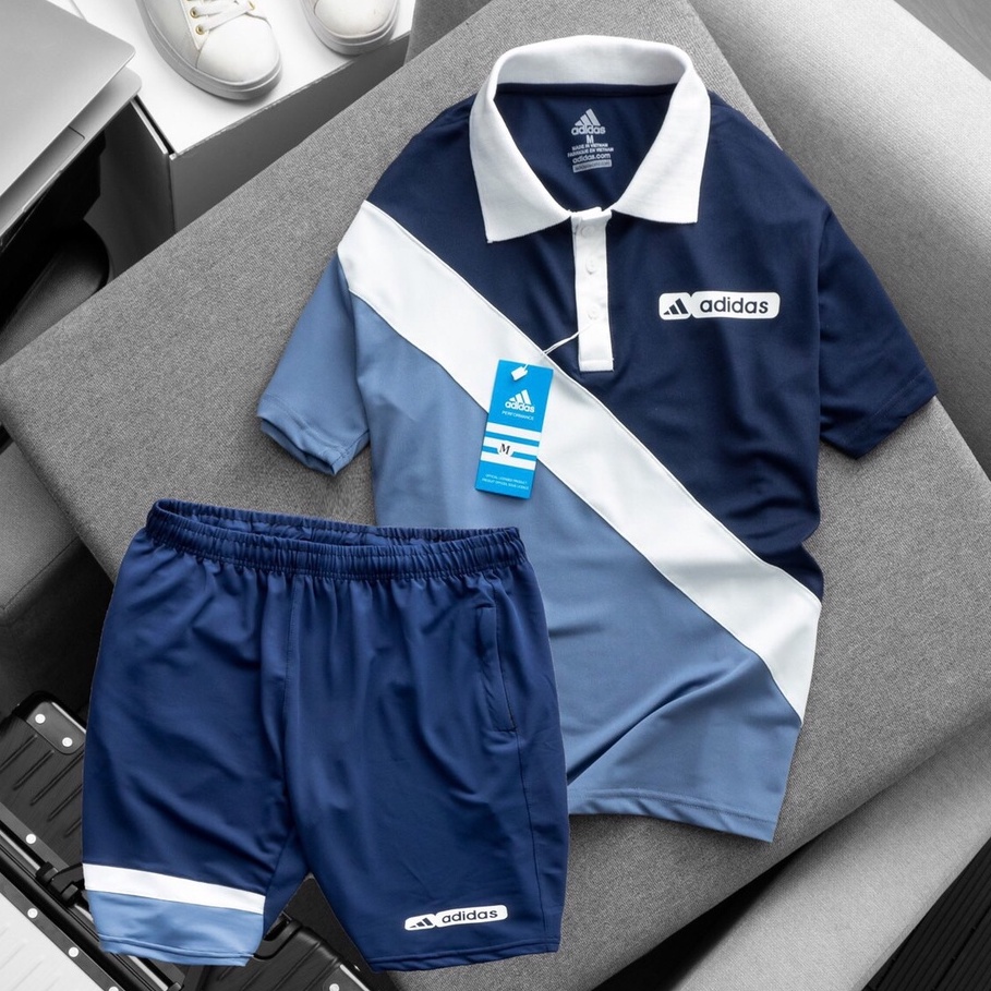 Bộ hè nam cổ bẻ , bộ thể thao nam co dãn ARU SHOP