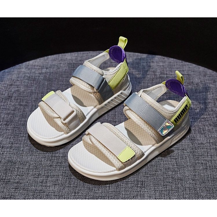 Giày Sandal Thể Thao Quai Dán Thời Trang Xu Hướng Mới Cho Nữ Sinh