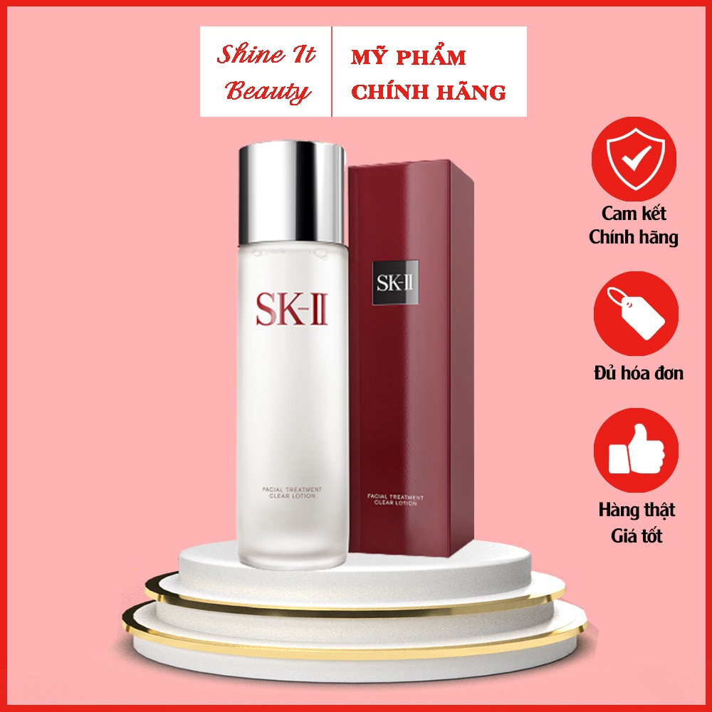 Nước hoa hồng SKII cao cấp - Nước hoa hồng loại 230ml giúp làm sạch, cân bằng độ ẩm cho da hàng chuẩn chính hãng