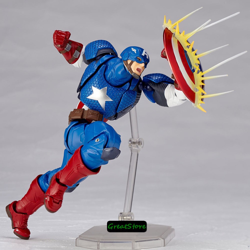 ( CHẤT, HÀNG CÓ SẴN ) MÔ HÌNH NHÂN VẬT CAPTAIN AMERICA ĐỘI TRƯỞNG YAMAGUCHI AVENGERS FIGMA CỬ ĐỘNG ĐƯỢC