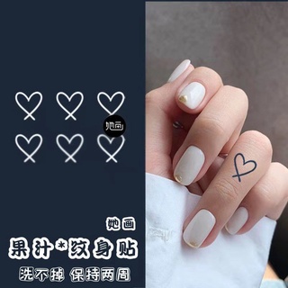 Hình Xăm Dán Thảo Dược Nước Hình Xăm Miếng Dán Ngón Tay Tình Yêu Chống Thấm Nước Lâu Dài Không Phản Quang Sinh Viên Cặp Đôi Hình Xăm
