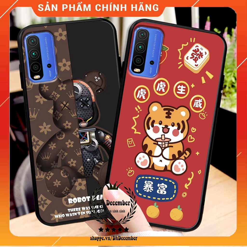 Ốp lưng Xiaomi REDMI 9T in hình 3D lucky, gấu Brick xinh xắn - KHÔNG NÊN BỎ LỠ