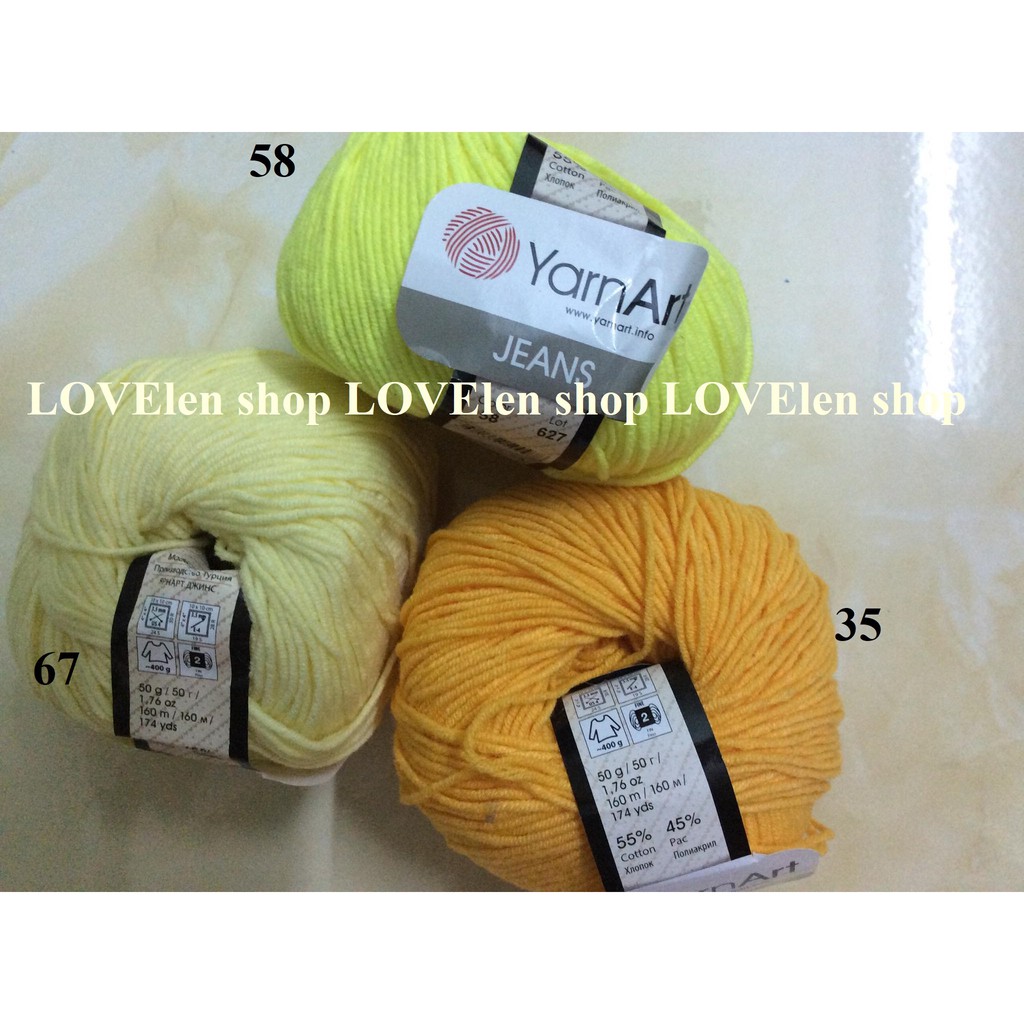 (thanh lý) Len Jeans YarnArt mac cũ - len mới bình thường