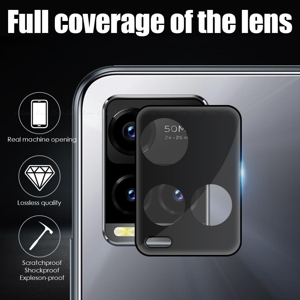 Kính Cường Lực 3D Viền Cong Bảo Vệ Camera Cho Vivo Y11s Y12s Y15A Y15s Y20 Y20i Y20s G Y21 Y21G Y21s Y21T Y31 Y33s Y33T Y51 Y51A Y53s Y55 Y75