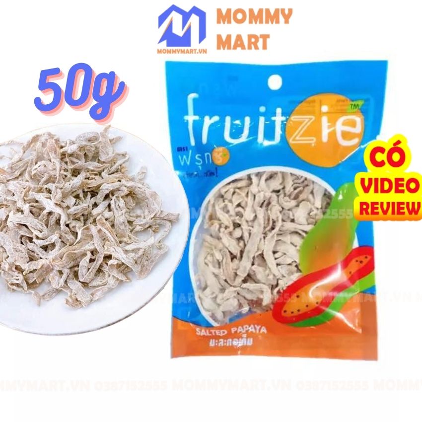 Ô mai giun Thái lan gói 50g vị chua tự nhiên từ đu đủ 100% ùa về tuổi thơ nhâm nhi tuyệt đỉnh DA28 - Mommymart