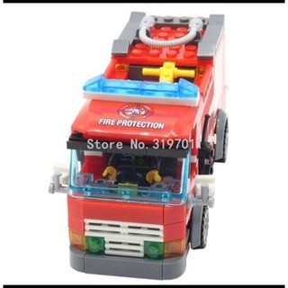 (RẺ VÔ ĐỊCH) Xe Đồ Chơi Lắp Ráp Xe Cứu Hoả 206 PCS